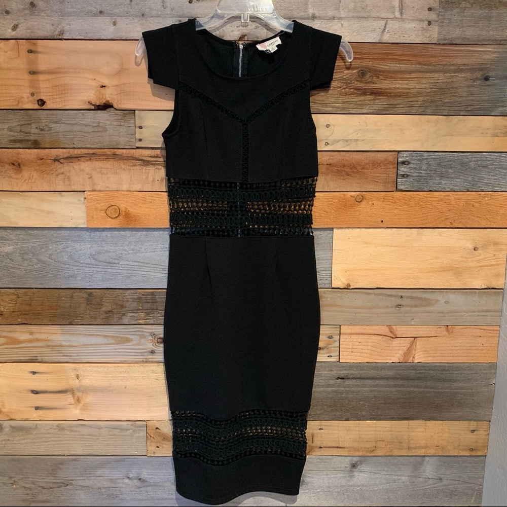L'ATISTE by Amy Cap Sleeve Bodycon Cutout Dress S